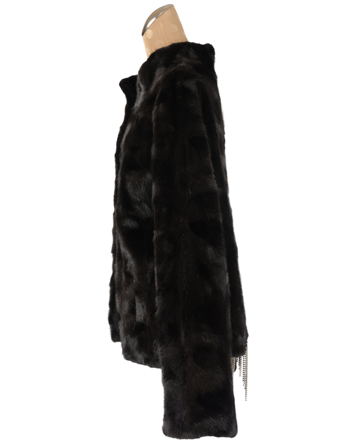 Black Mink Jacket with Crystals