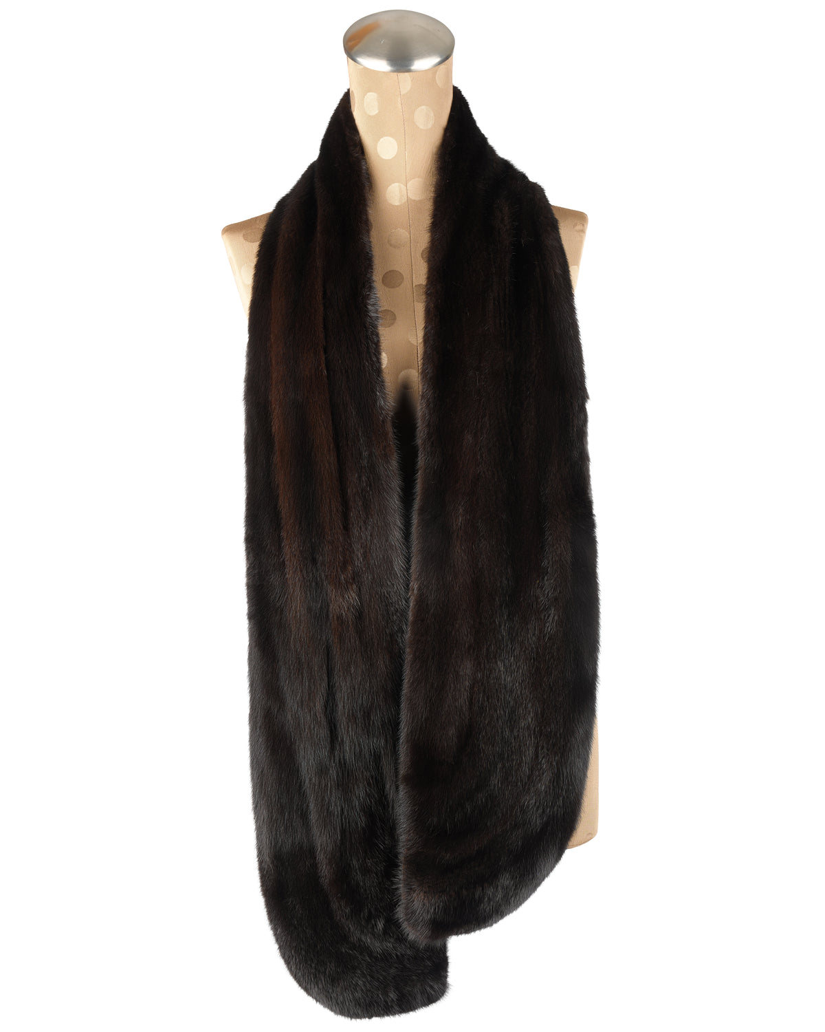 Black Glama Mink Scarf