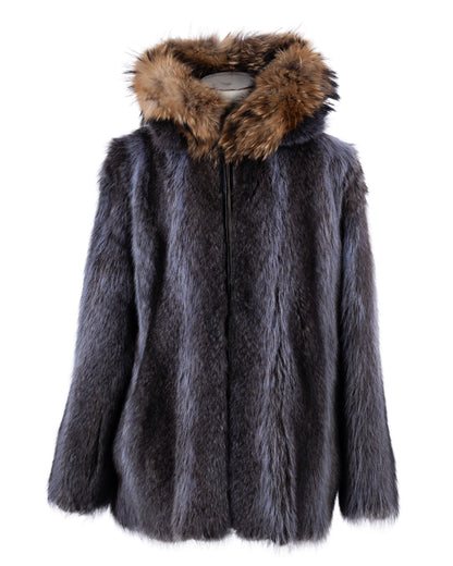Silver Raccoon Bomber Jacket