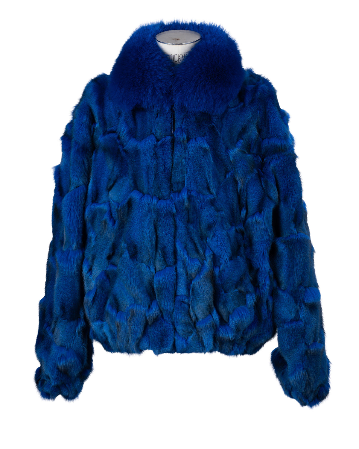 Blue Iris Mink Bomber Jacket