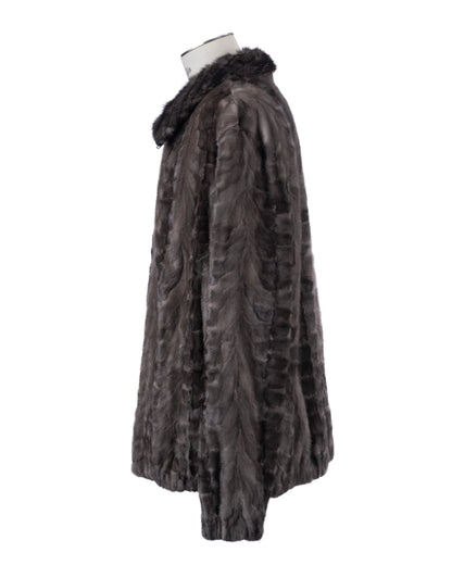 Sapphire Section Mink Bomber Jacket