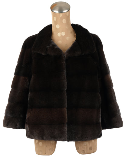 Black Forest Mink Horizontal Jacket