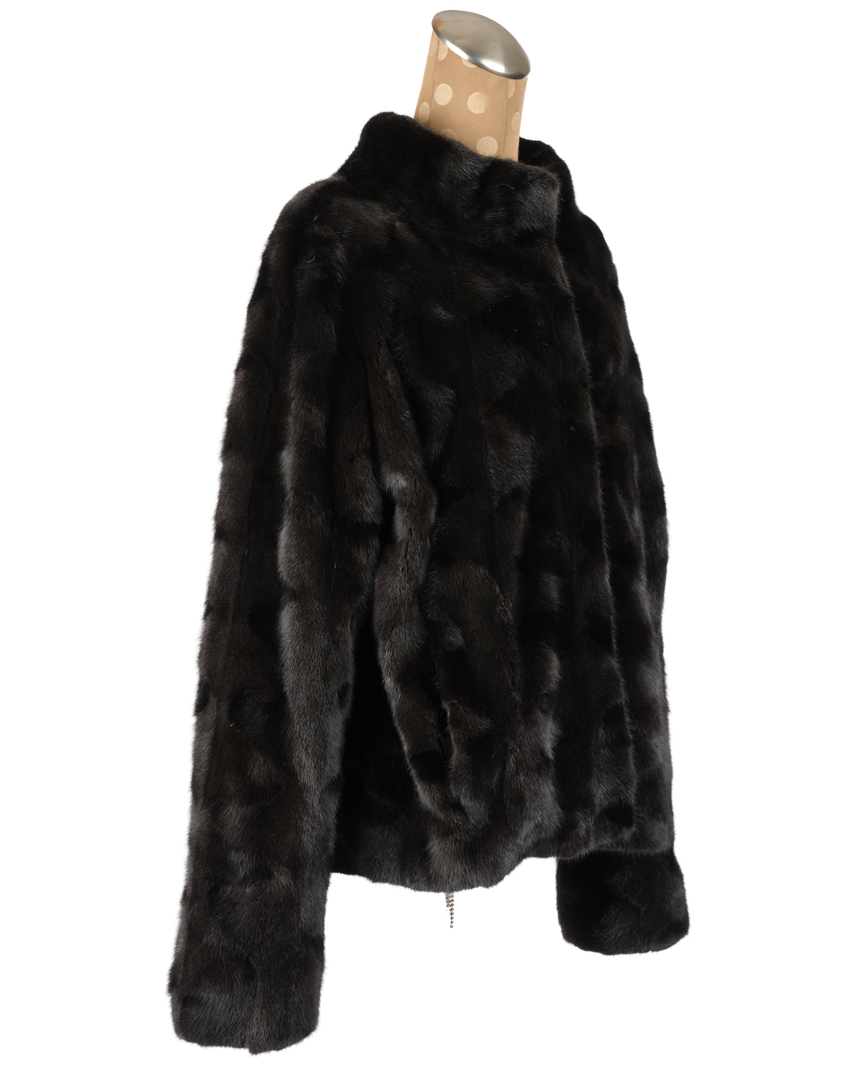 Black Mink Jacket with Crystals