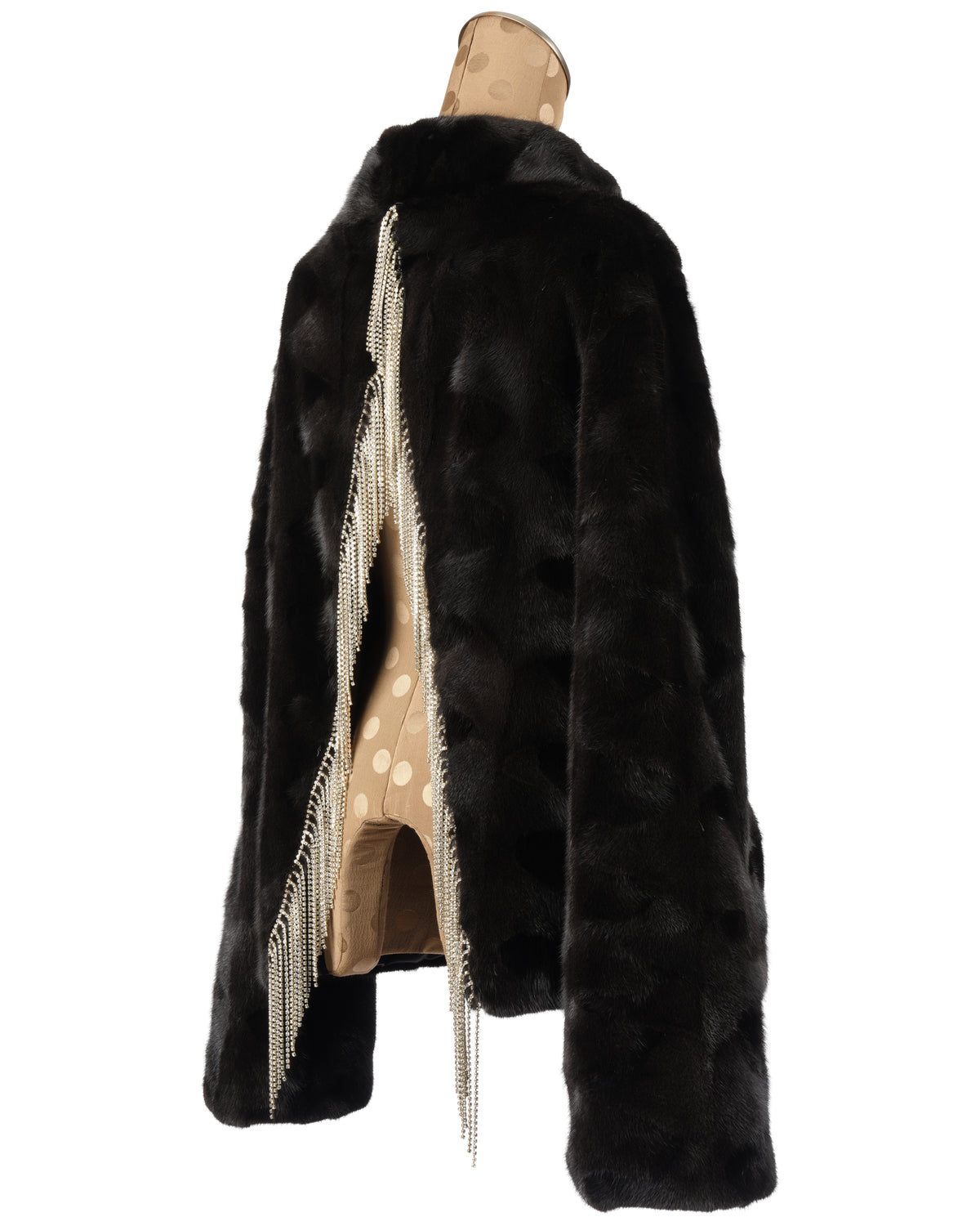 Black Mink Jacket with Crystals