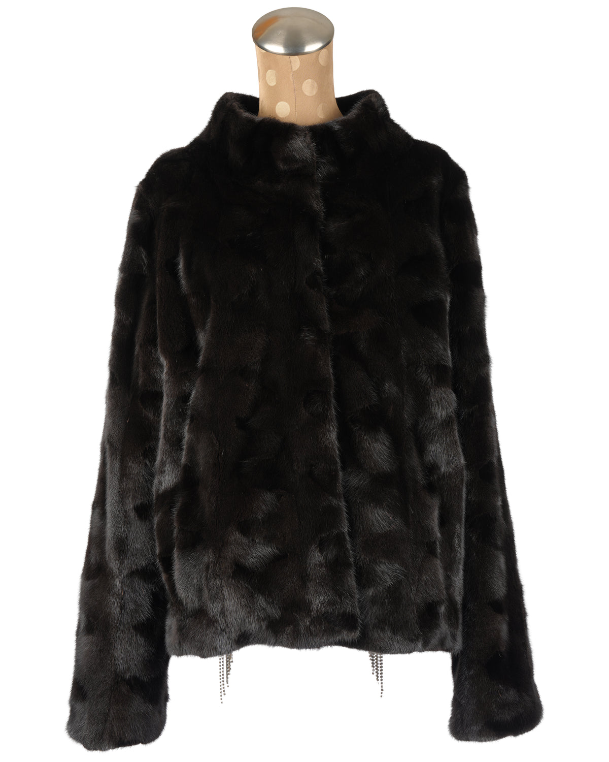 Black Mink Jacket with Crystals