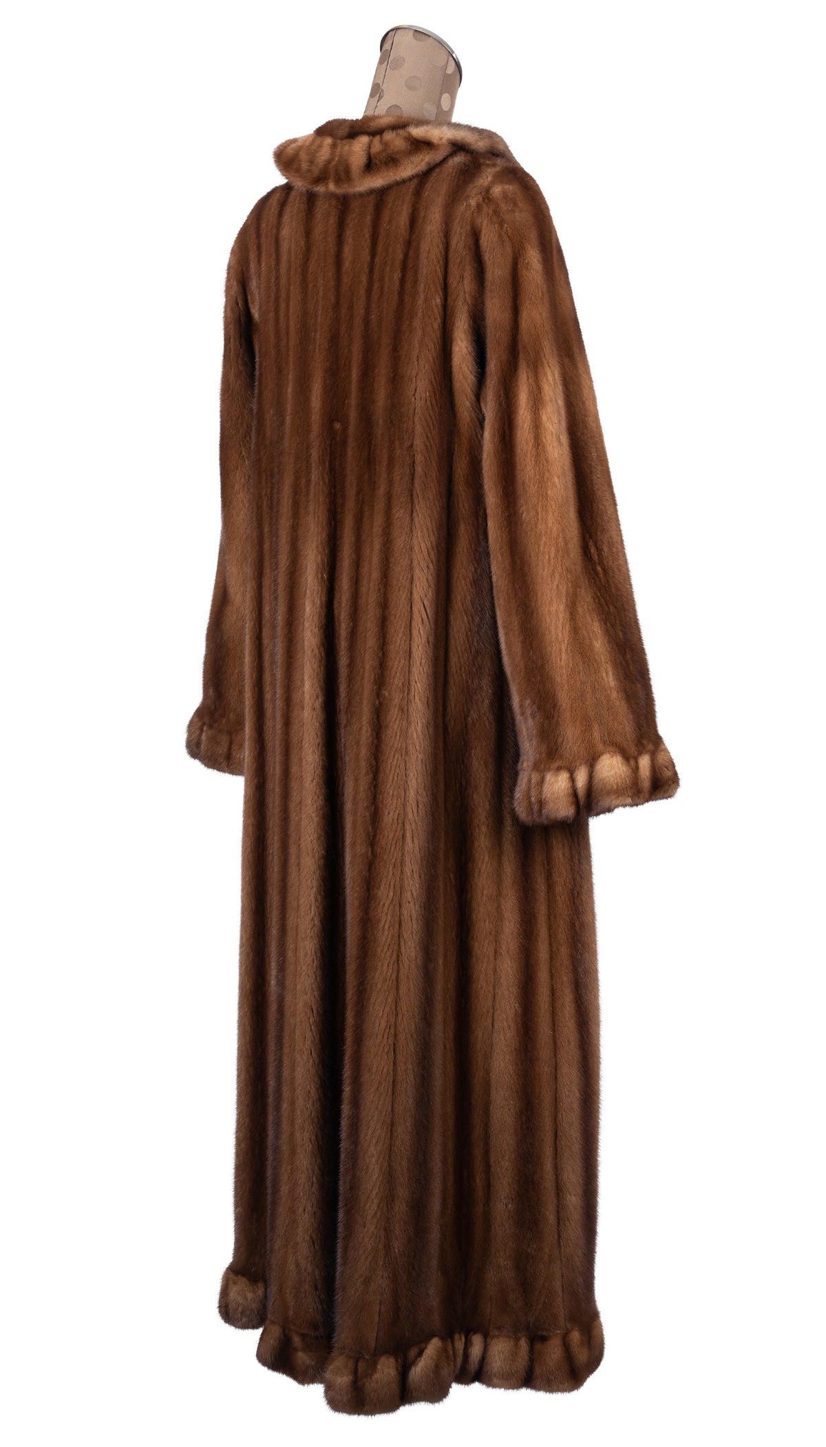 Wild Type Mink Coat With Ruffle