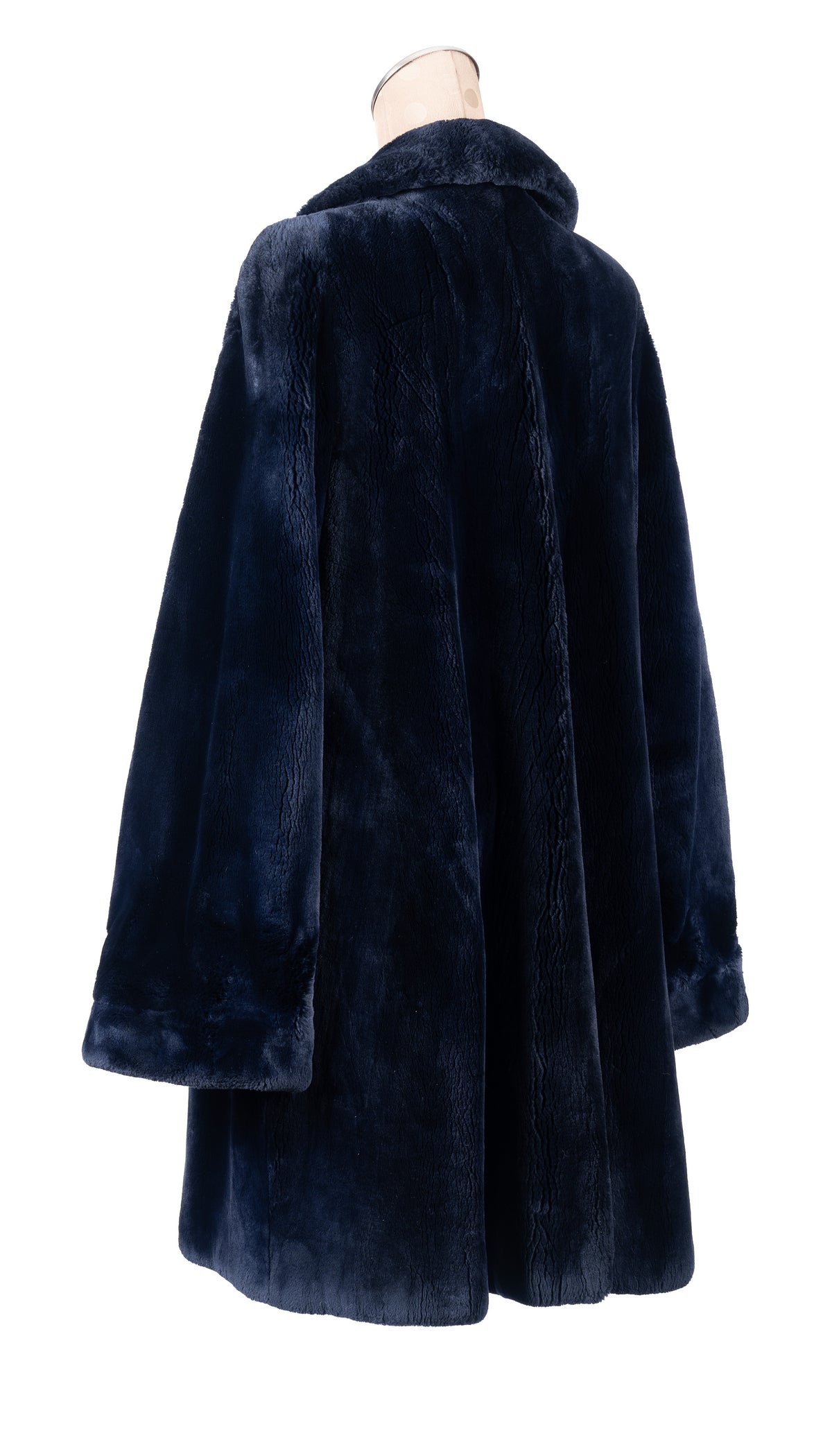 Midnight Blue Dyed Sheared Swing Beaver Stroller