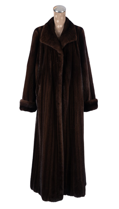 Cherry Mahogany Female Mink Coat