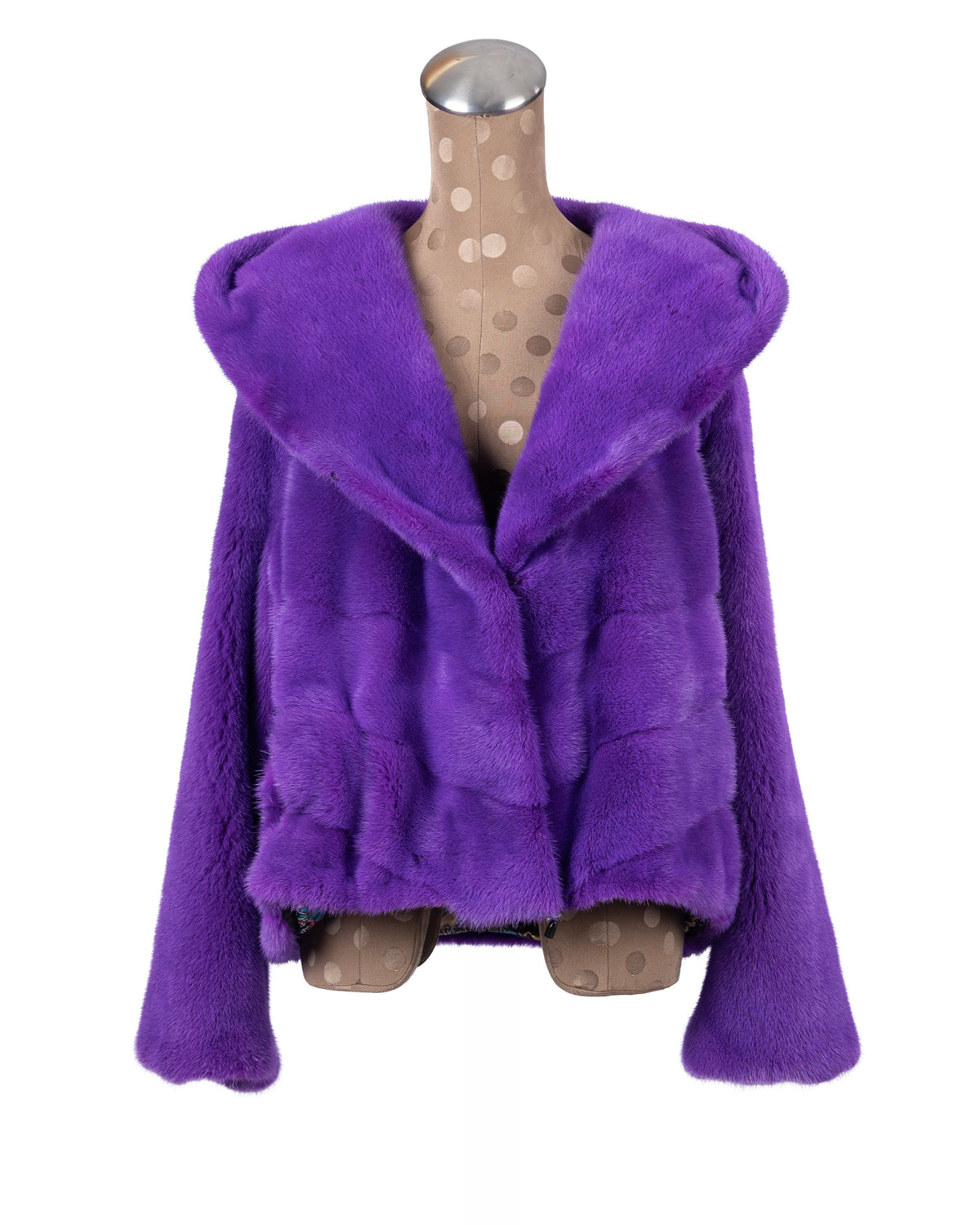 Purple Mink Bomber Jacket
