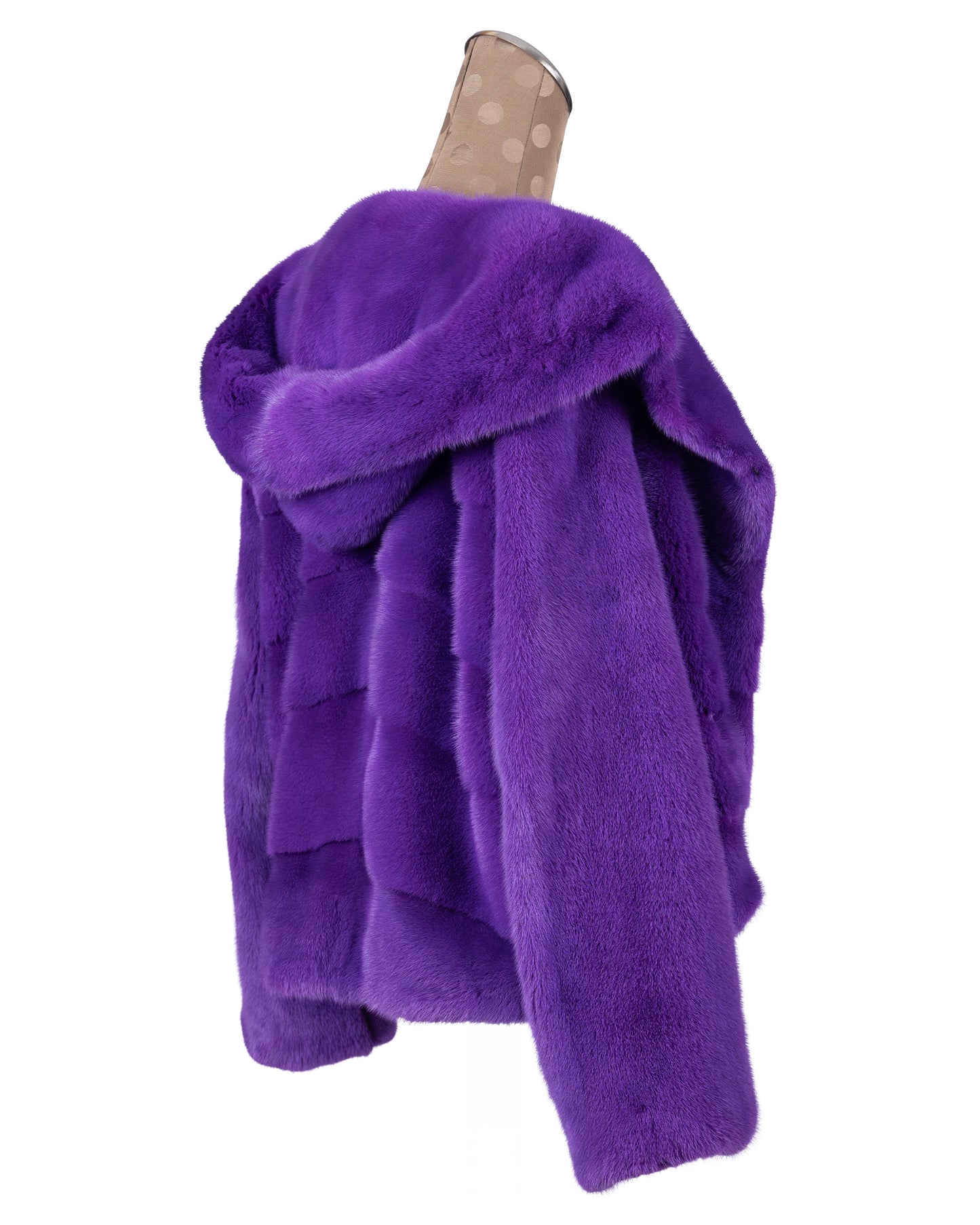 Purple Mink Bomber Jacket