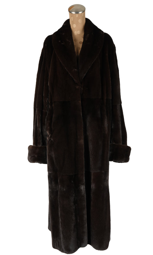 Black Glama Female Mink Coat