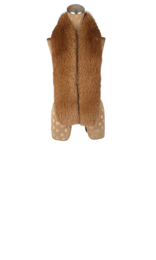 Brown Fox Scarf with Silk Lining