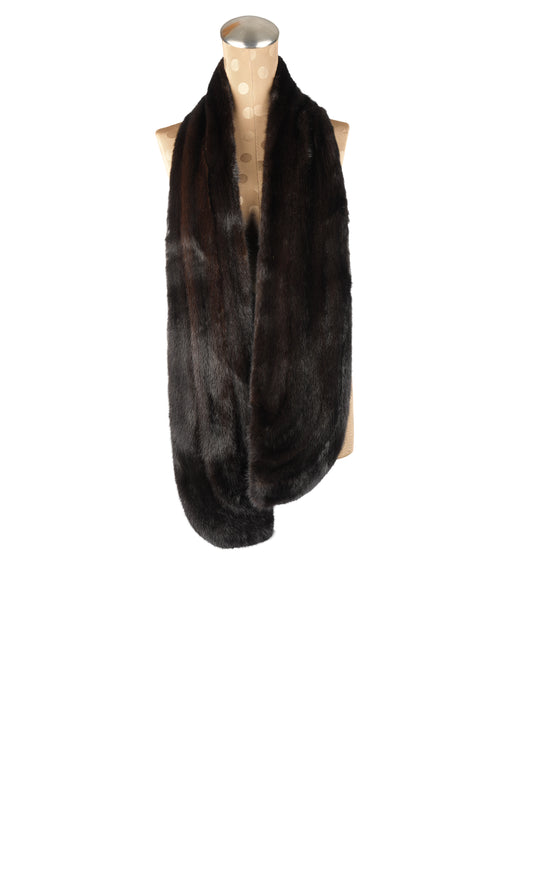 Black Glama Mink Scarf
