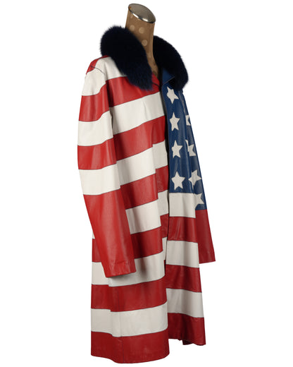 American Flag Leather Coat