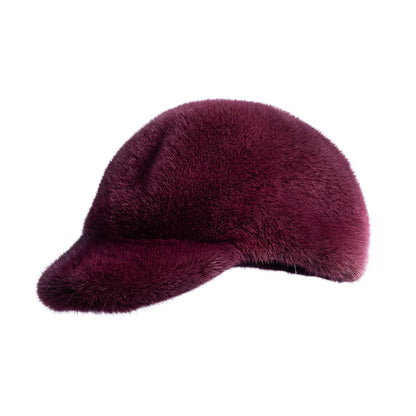 Burgundy Dyed Mink Hat