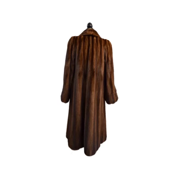 Brown mink fur coat for women